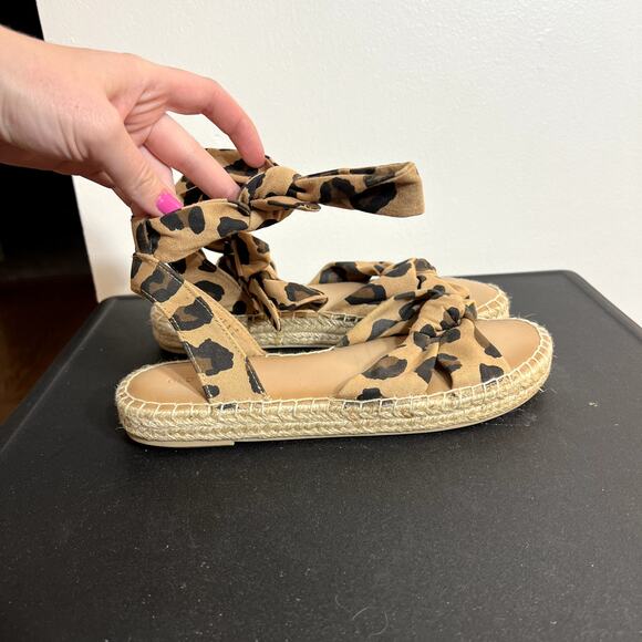 Old Navy Leopard Espadrille Sandals - Picture 1 of 7